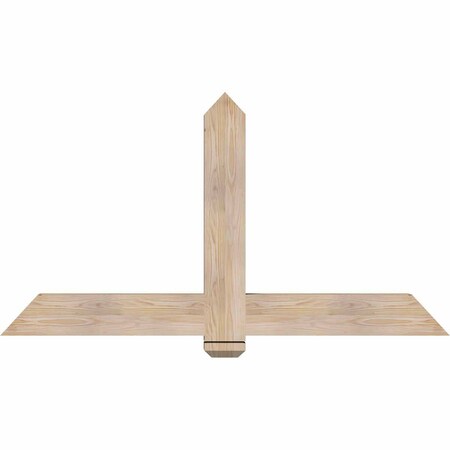 Ekena Millwork Eugene Smooth Timber Gable Bracket, Douglas Fir, 60"W x 32"H x 3 1/2"D x 5 1/2"F, 13/12 Pitch GBW060X32X0406EUG00SDF